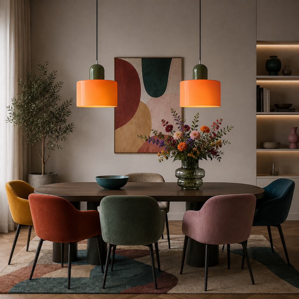 Casa Lumière Retro Glazen Hanglamp - Design Lamp Sfeerverlichting