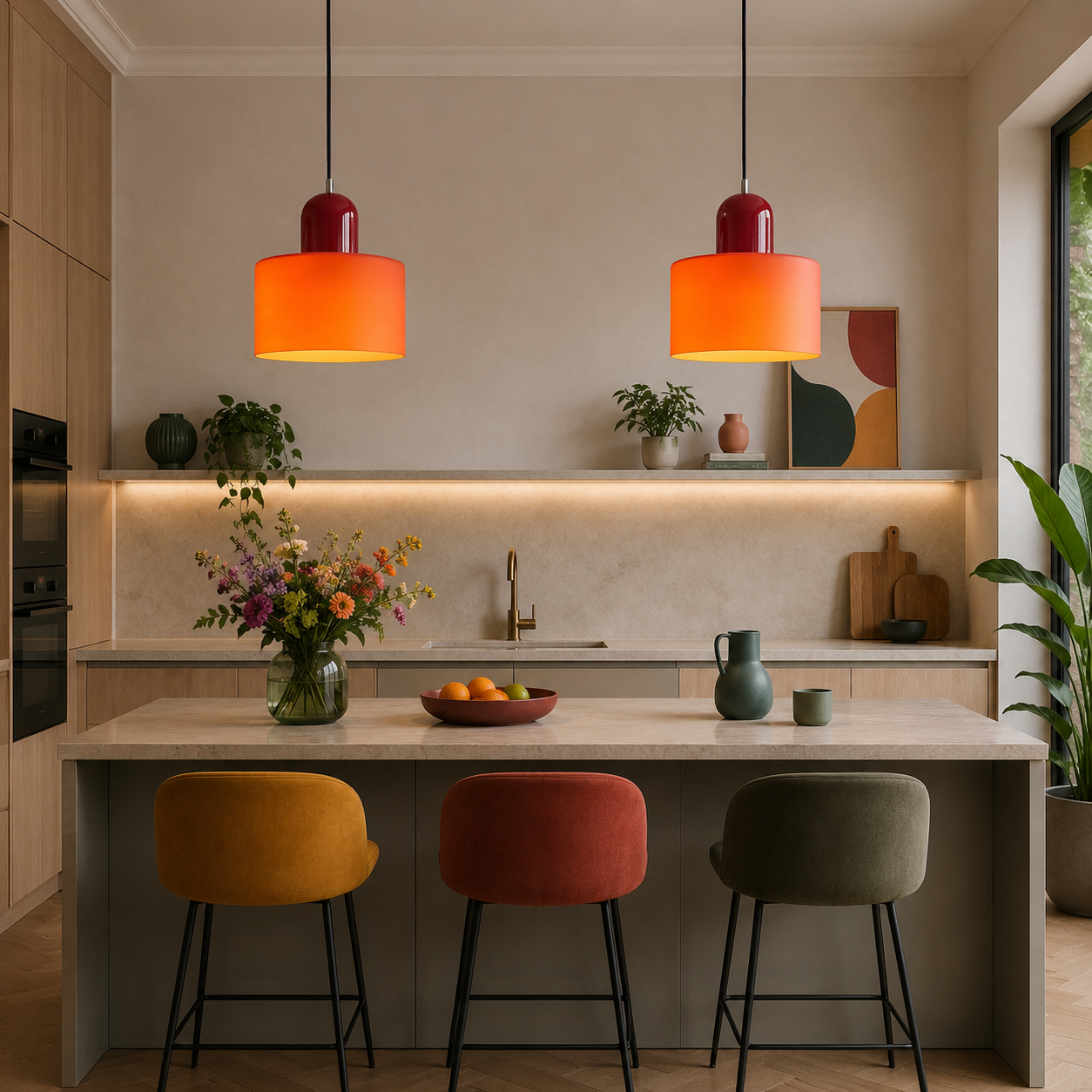 Casa Lumière Retro Glazen Hanglamp - Design Lamp Sfeerverlichting