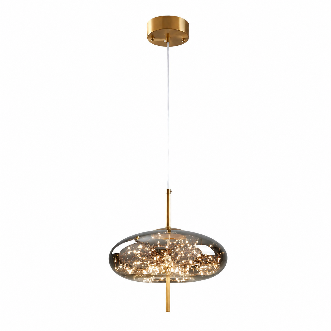 Casa Lumière Design Hanglamp - Sprankelend Glas & Gouden Details Sfeerverlichting