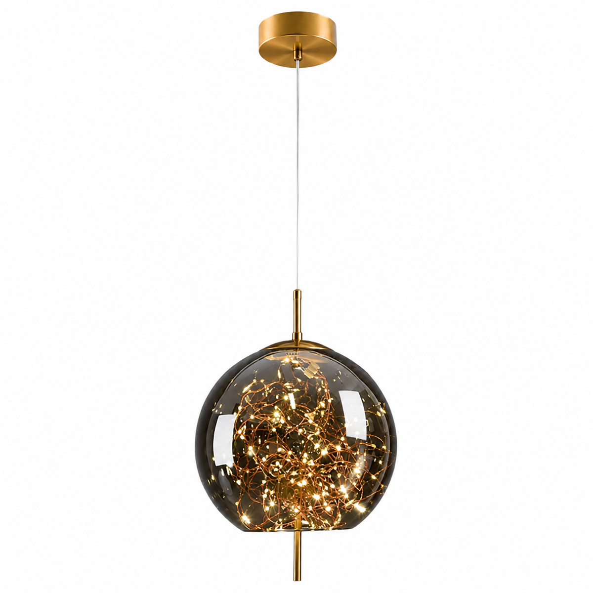 Casa Lumière Design Hanglamp - Sprankelend Glas & Gouden Details Sfeerverlichting