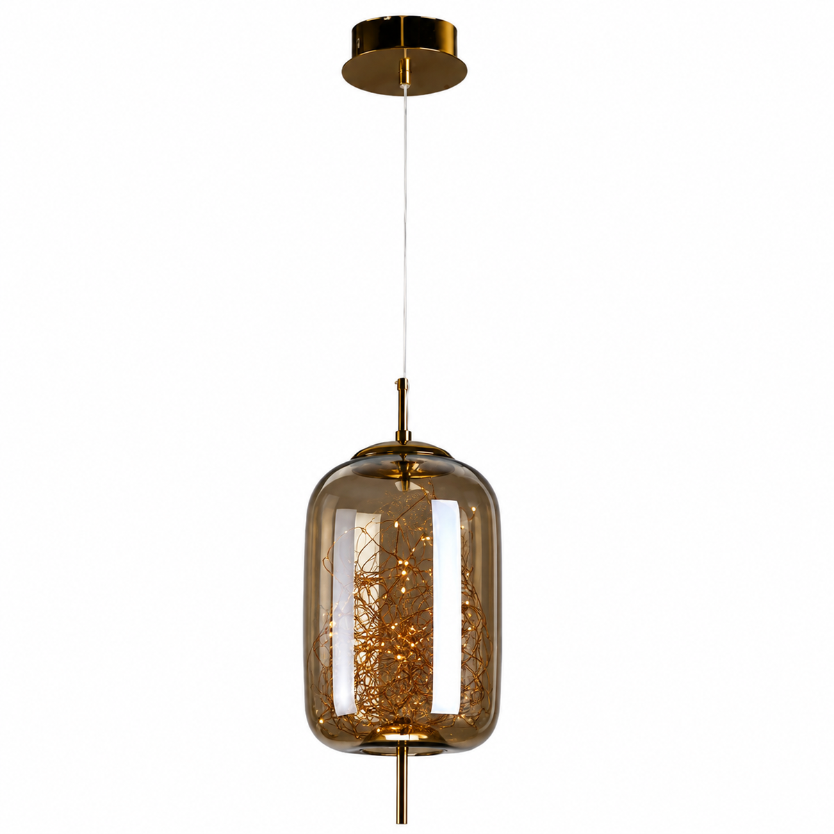 Casa Lumière Design Hanglamp - Sprankelend Glas & Gouden Details Sfeerverlichting