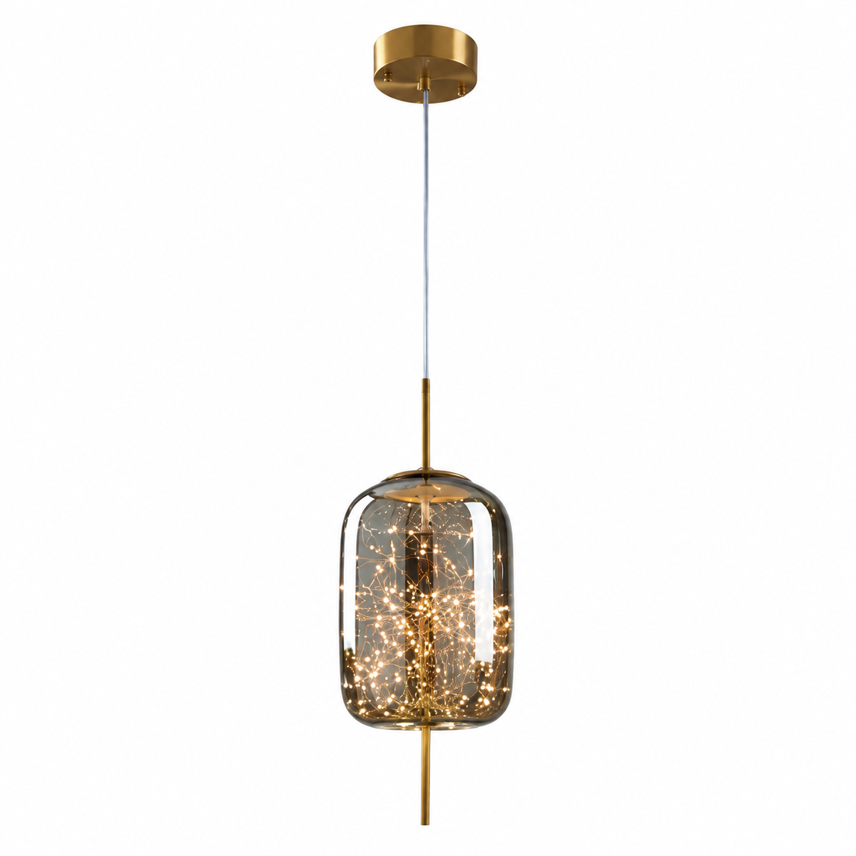 Casa Lumière Design Hanglamp - Sprankelend Glas & Gouden Details Sfeerverlichting
