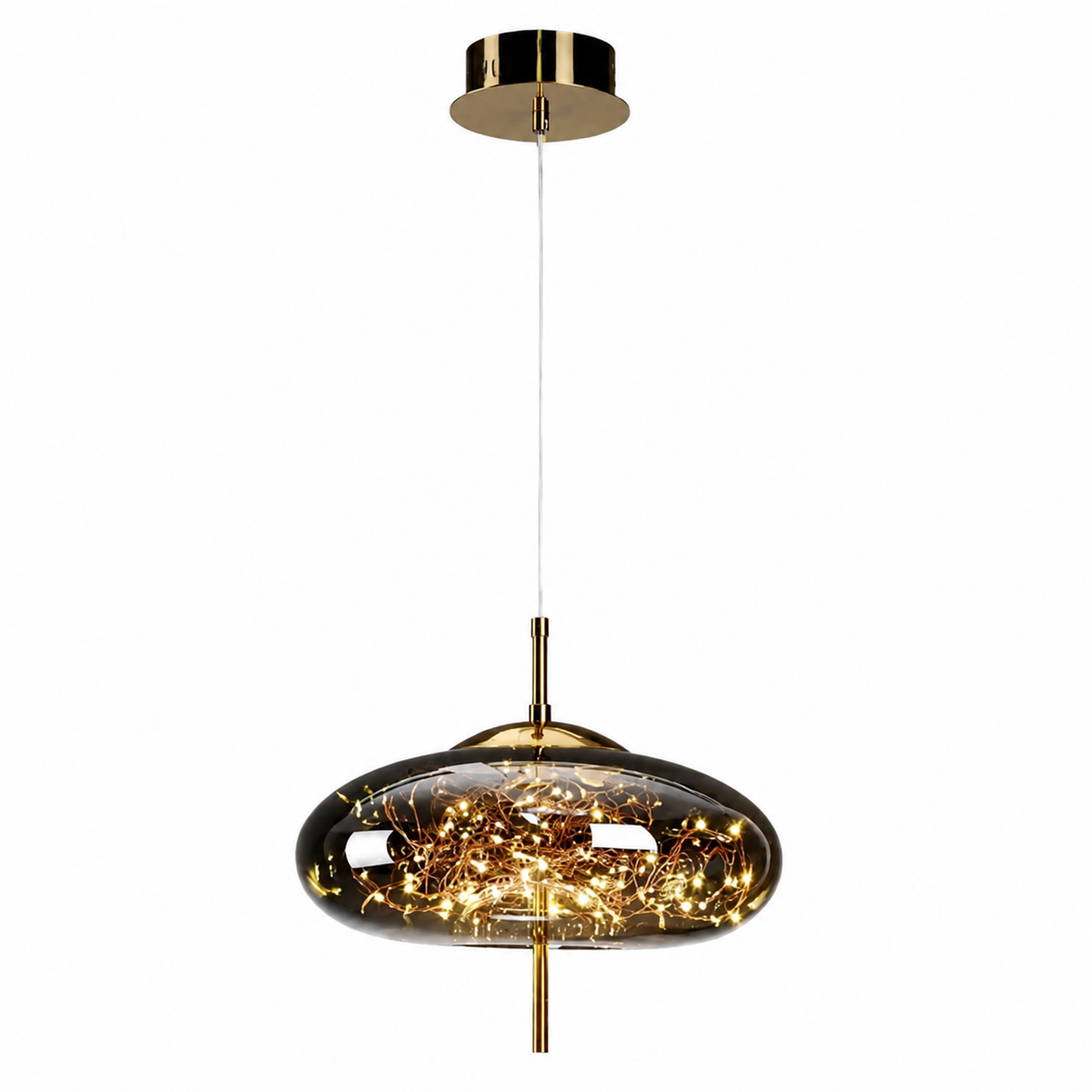 Casa Lumière Design Hanglamp - Sprankelend Glas & Gouden Details Sfeerverlichting