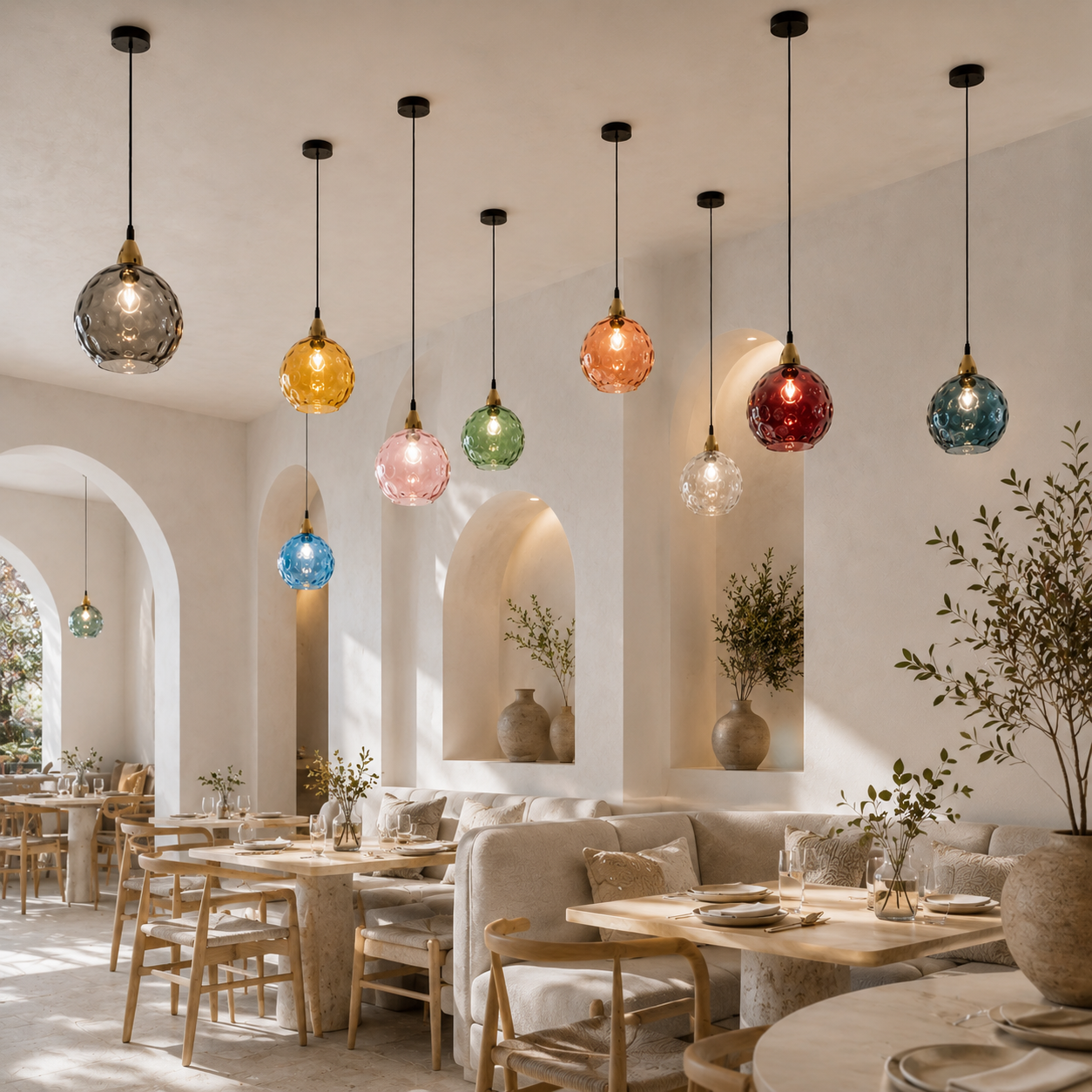Casa Lumière Moderne Glazen Bol Hanglamp - Nordic LED Design