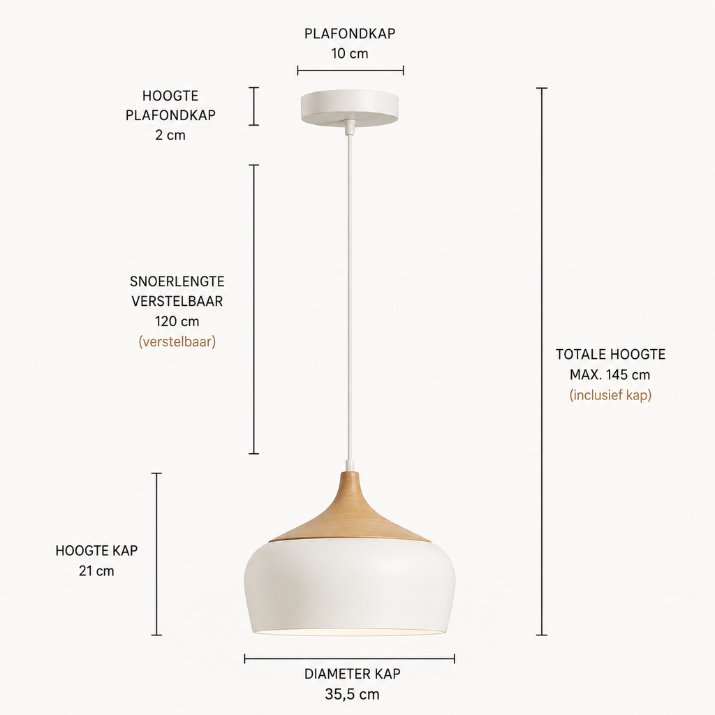 Casa Lumière Scandinavische Design Hanglamp - Modern Interieur