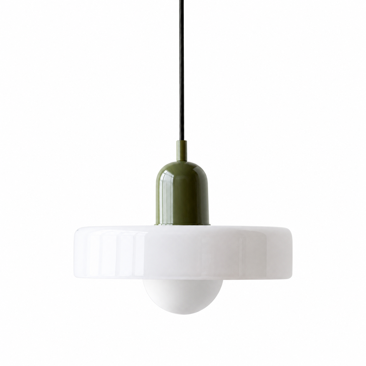 Casa Lumière Retro Hanglamp - Gekleurd Glas & Glazen Bol Sfeerverlichting