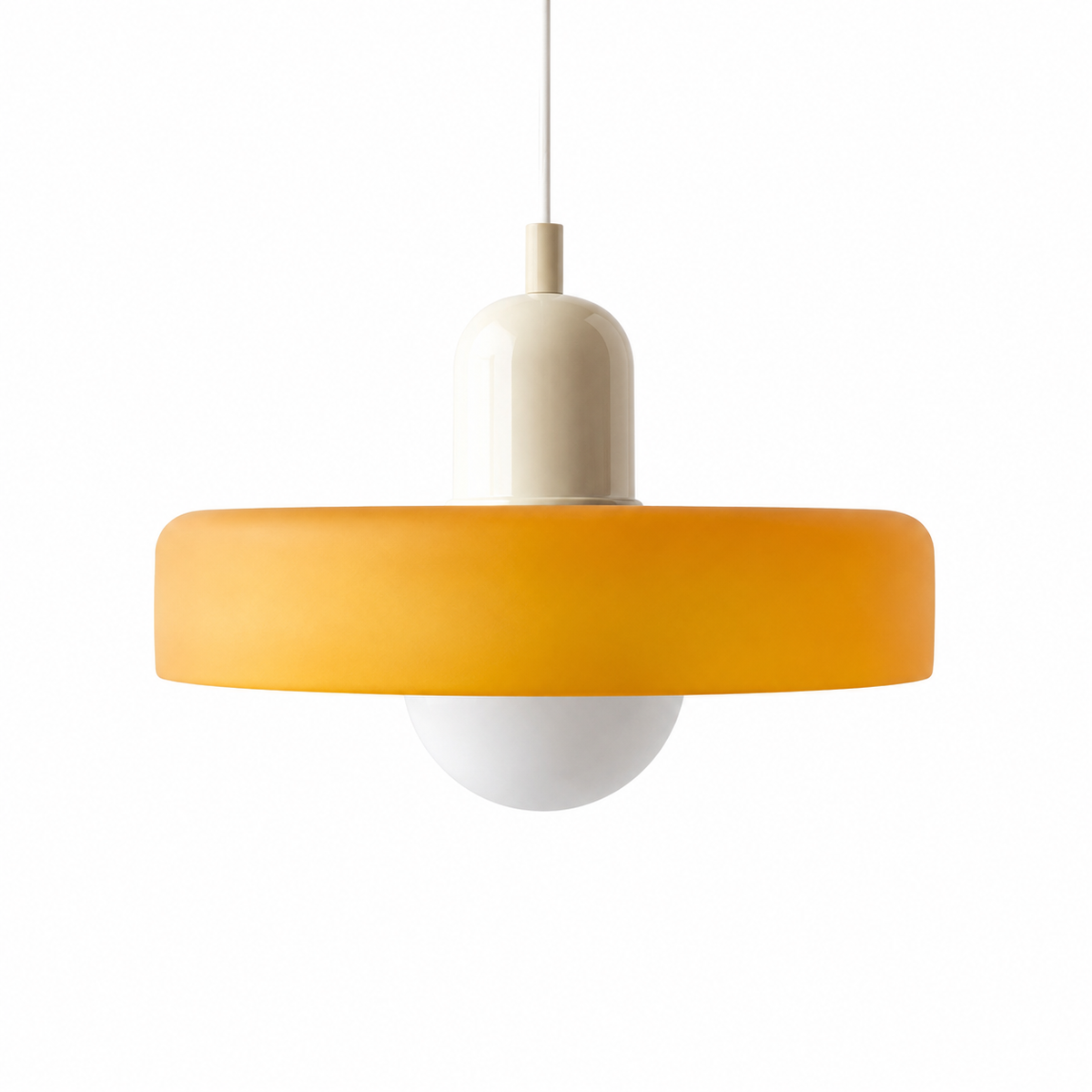 Casa Lumière Retro Hanglamp - Gekleurd Glas & Glazen Bol Sfeerverlichting