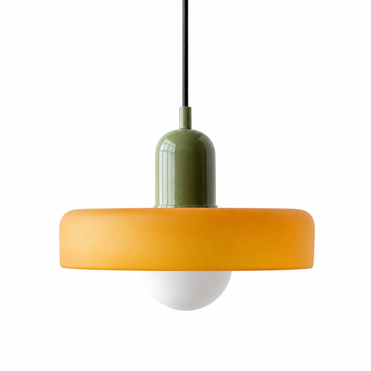 Casa Lumière Retro Hanglamp - Gekleurd Glas & Glazen Bol Sfeerverlichting