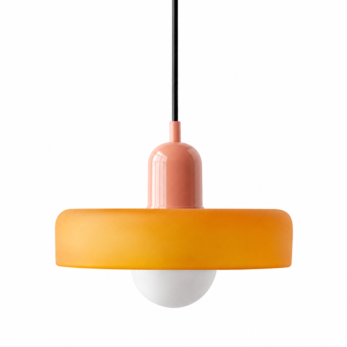 Casa Lumière Retro Hanglamp - Gekleurd Glas & Glazen Bol Sfeerverlichting