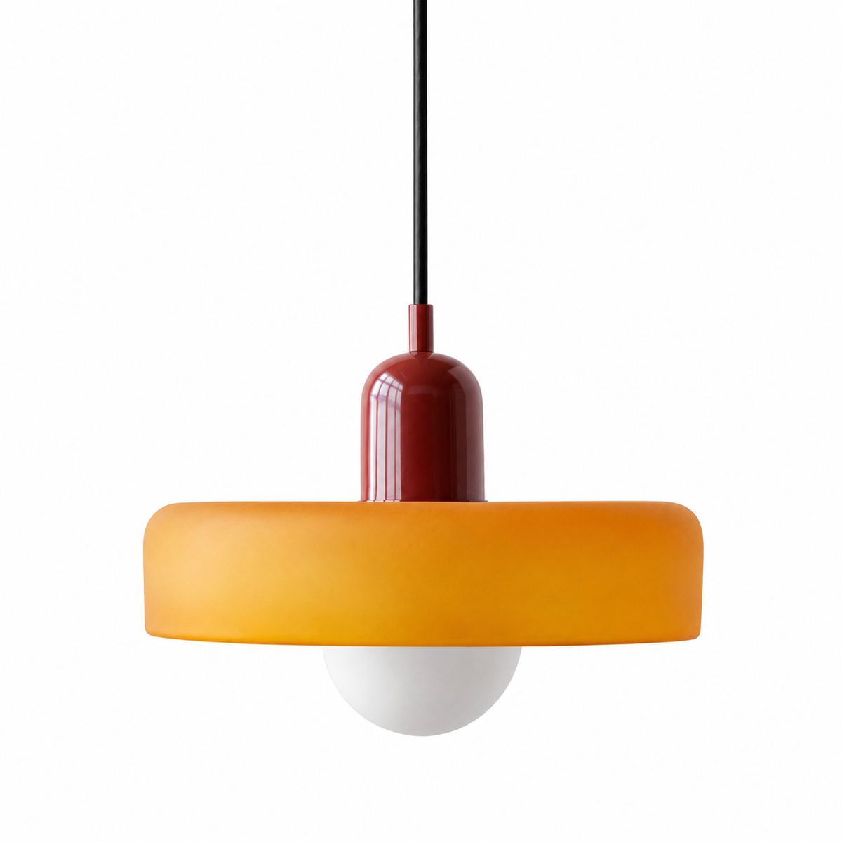 Casa Lumière Retro Hanglamp - Gekleurd Glas & Glazen Bol Sfeerverlichting