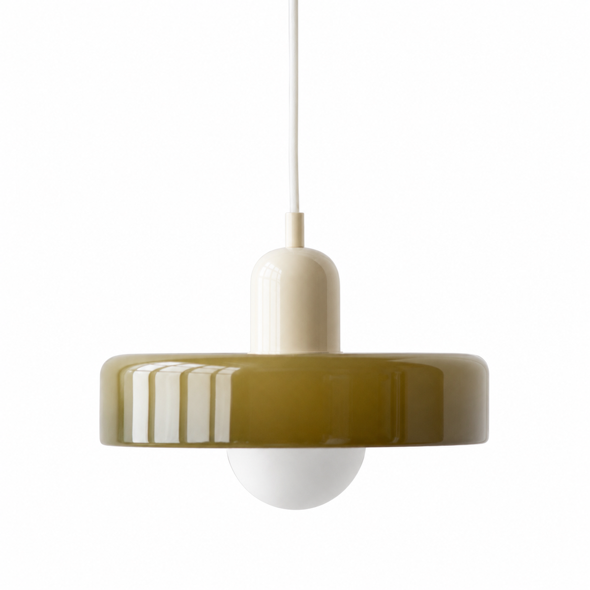 Casa Lumière Retro Hanglamp - Gekleurd Glas & Glazen Bol Sfeerverlichting