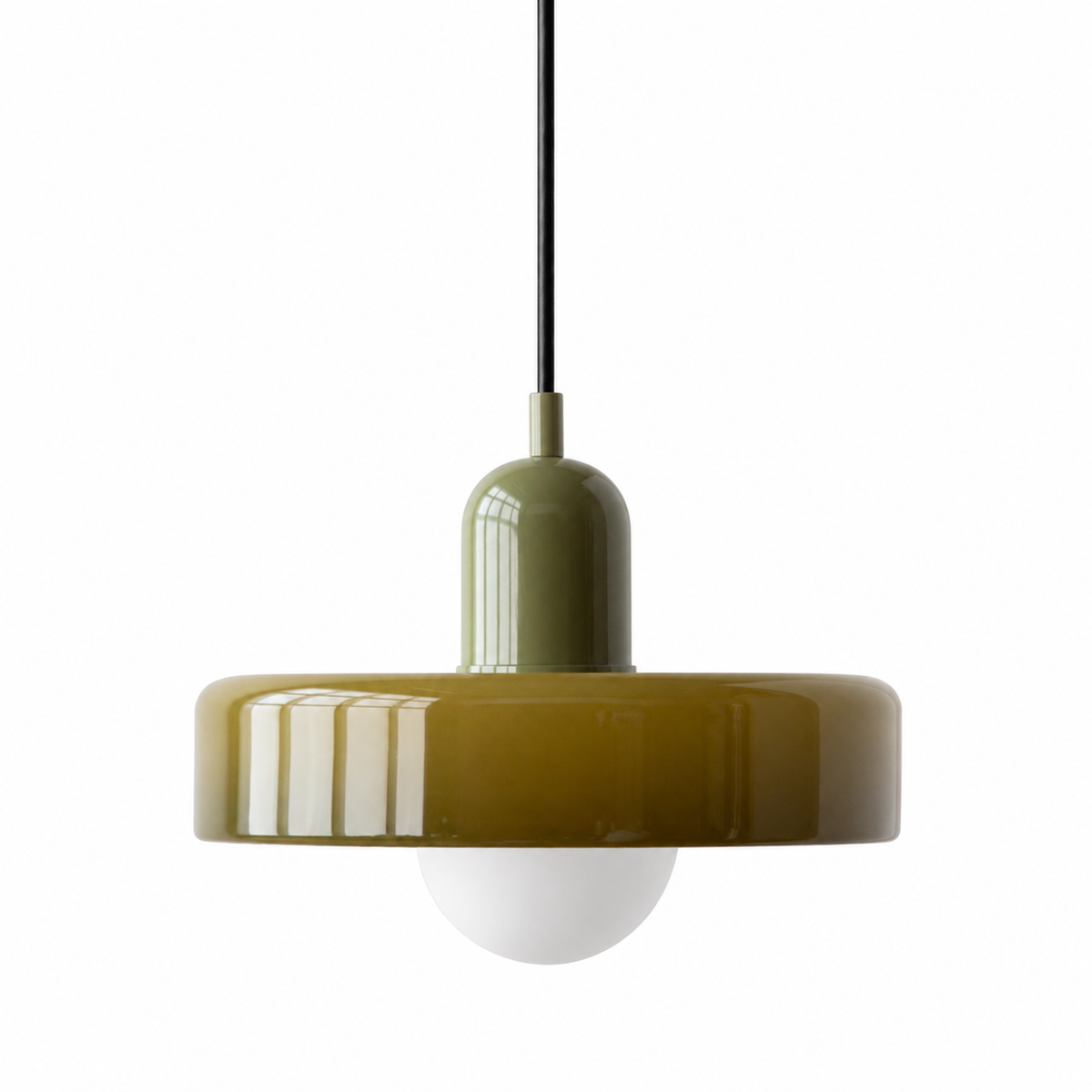 Casa Lumière Retro Hanglamp - Gekleurd Glas & Glazen Bol Sfeerverlichting