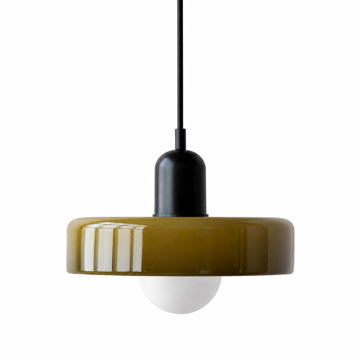 Casa Lumière Retro Hanglamp - Gekleurd Glas & Glazen Bol Sfeerverlichting
