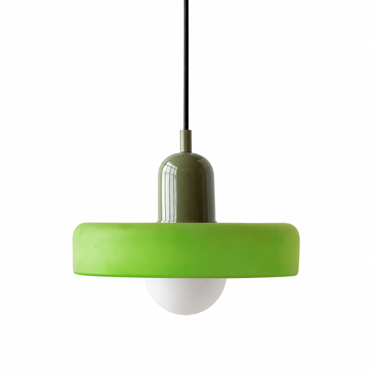 Casa Lumière Retro Hanglamp - Gekleurd Glas & Glazen Bol Sfeerverlichting