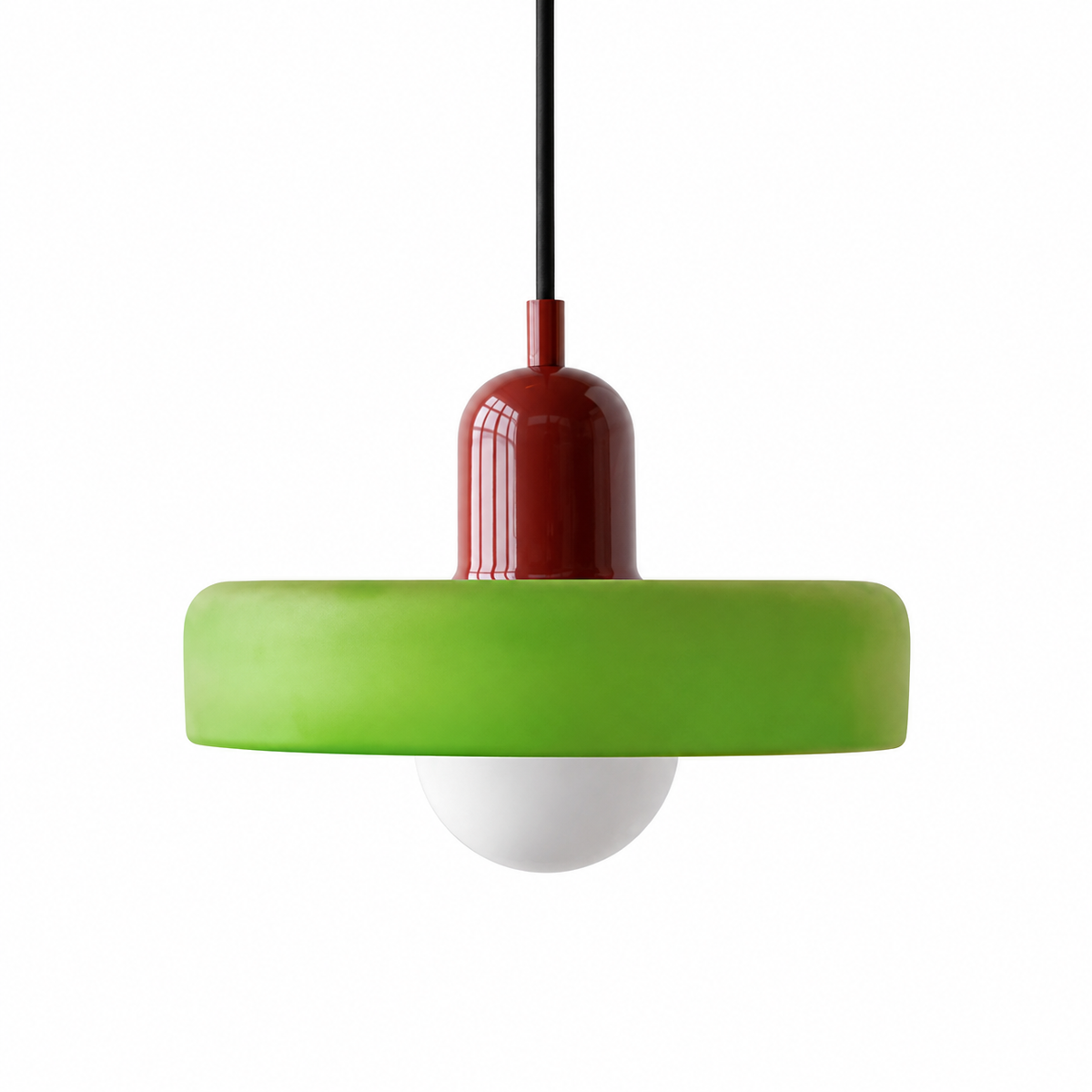 Casa Lumière Retro Hanglamp - Gekleurd Glas & Glazen Bol Sfeerverlichting