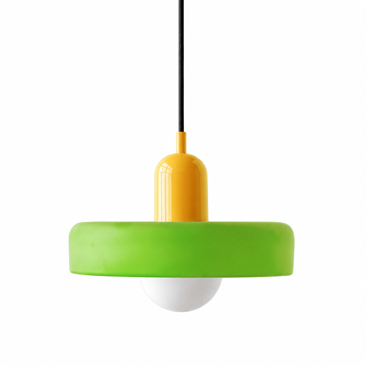 Casa Lumière Retro Hanglamp - Gekleurd Glas & Glazen Bol Sfeerverlichting