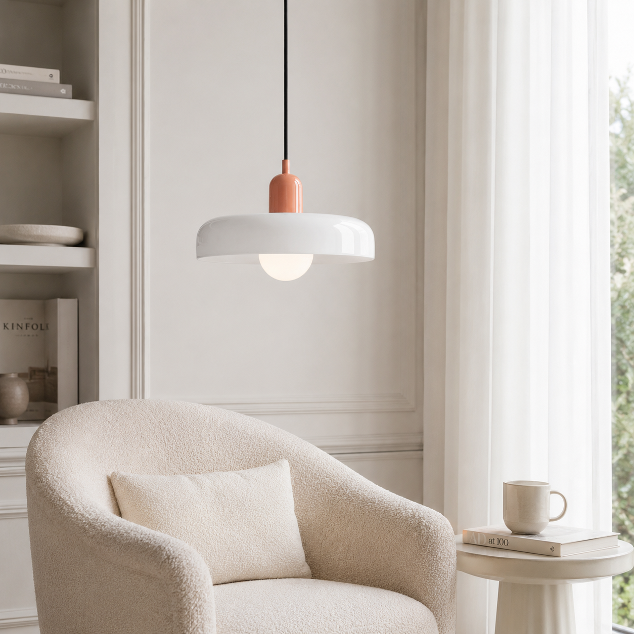 Casa Lumière Retro Hanglamp - Gekleurd Glas & Glazen Bol Sfeerverlichting