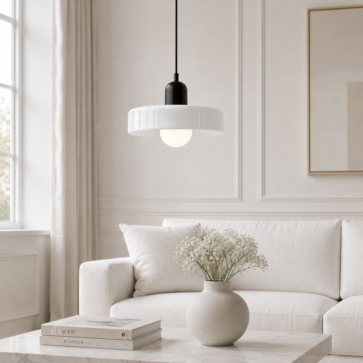 Casa Lumière Retro Hanglamp - Gekleurd Glas & Glazen Bol Sfeerverlichting