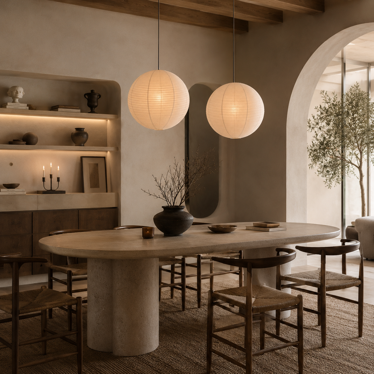 Casa Lumière Papieren Japandi Hanglamp - Design Lamp Sfeerverlichting