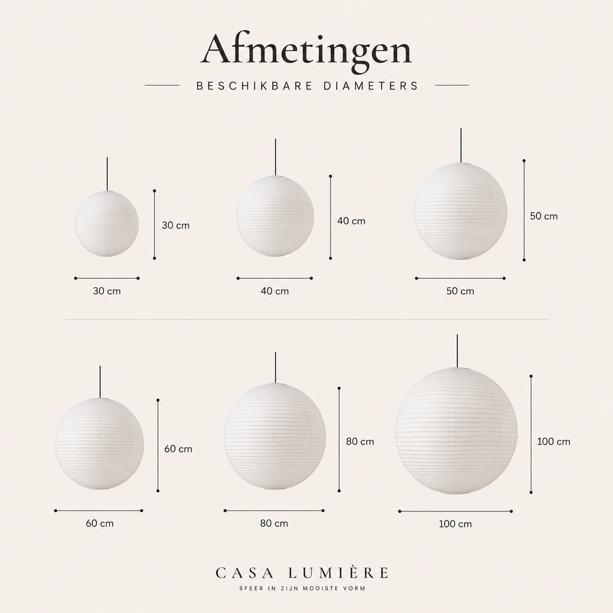 Casa Lumière Papieren Japandi Hanglamp - Design Lamp Sfeerverlichting