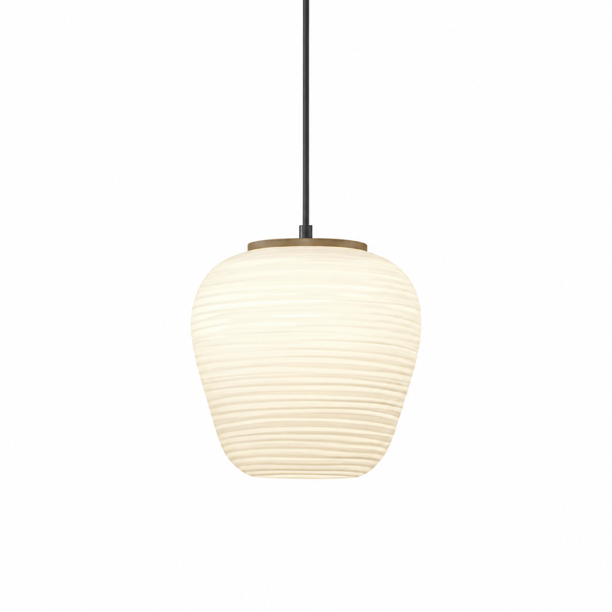 Casa Lumière Geribbelde Opaalglazen Hanglamp - Design Lamp met Diffuus Licht Sfeerverlichting