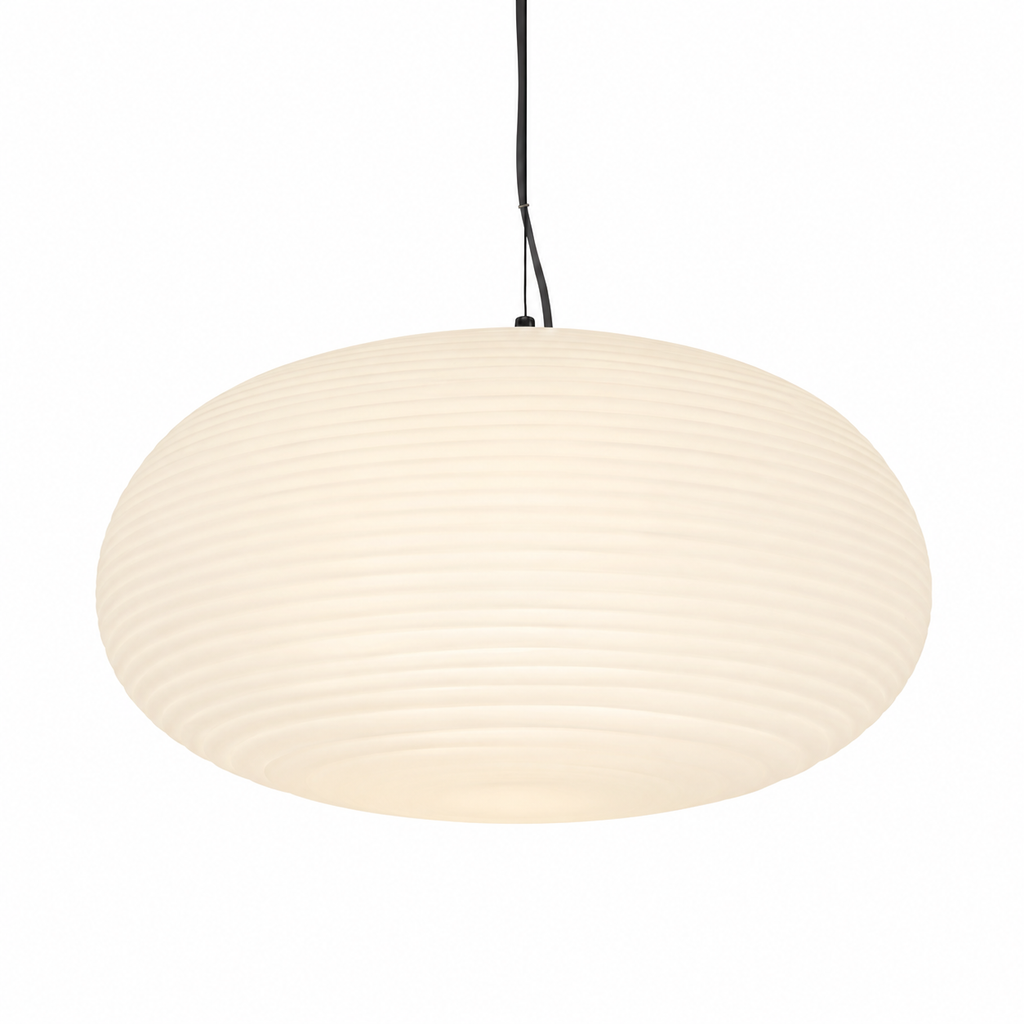 Casa Lumière Geribbelde Opaalglazen Hanglamp - Design Lamp met Diffuus Licht Sfeerverlichting