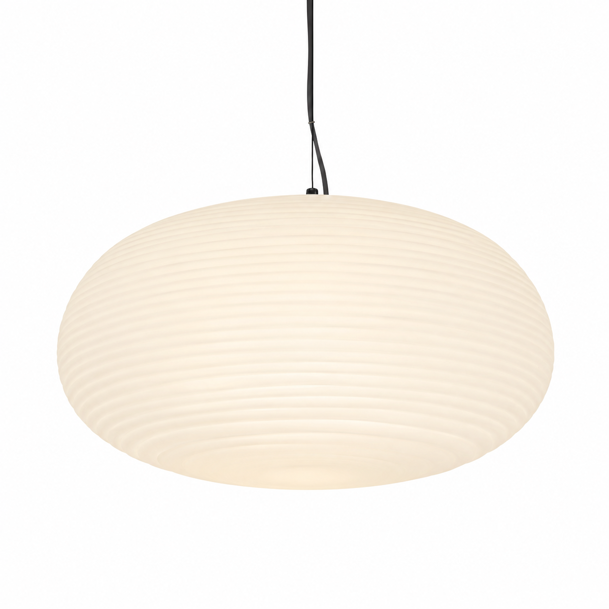 Casa Lumière Geribbelde Opaalglazen Hanglamp - Design Lamp met Diffuus Licht Sfeerverlichting