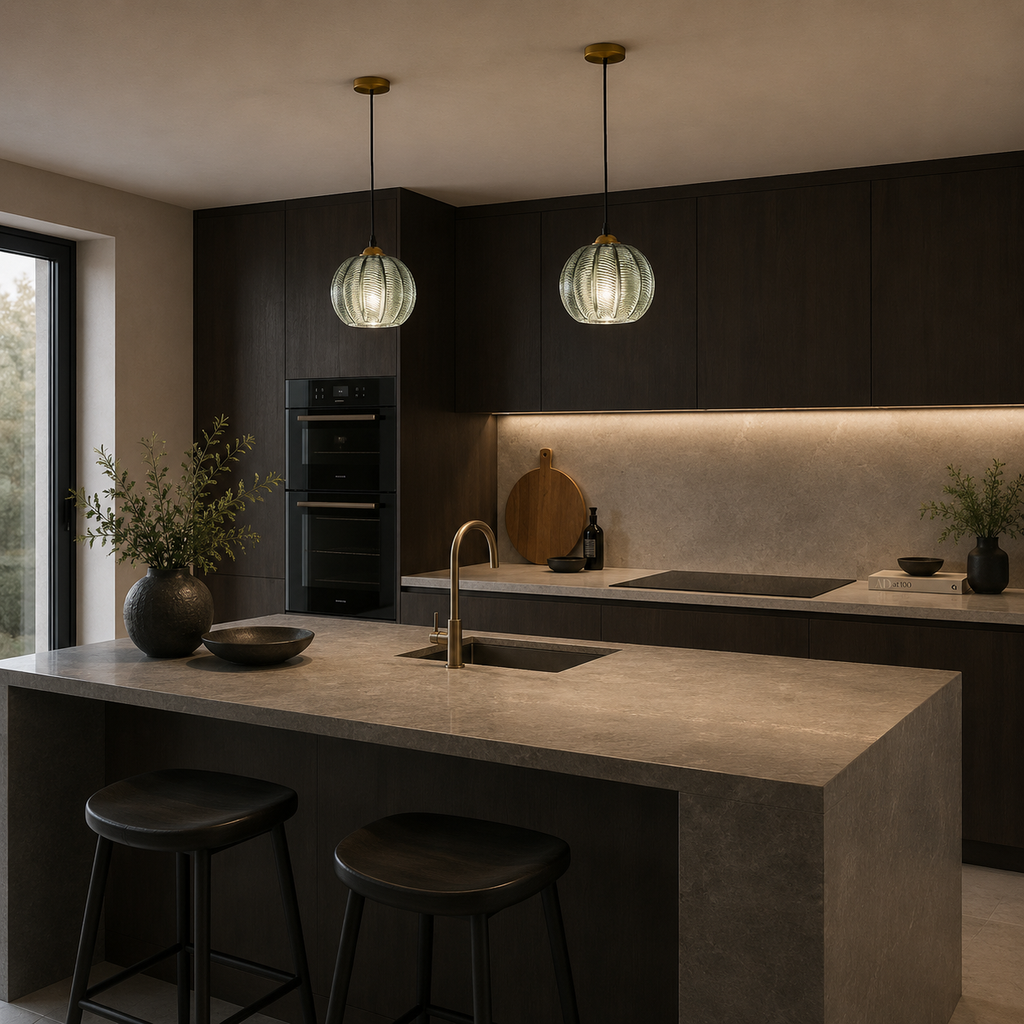 Casa Lumière Glazen Hanglamp Bladpatroon - Design Lamp