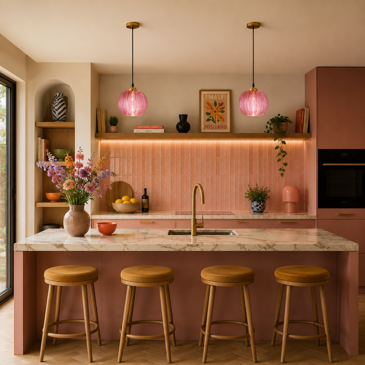 Casa Lumière Glazen Hanglamp Bladpatroon - Design Lamp