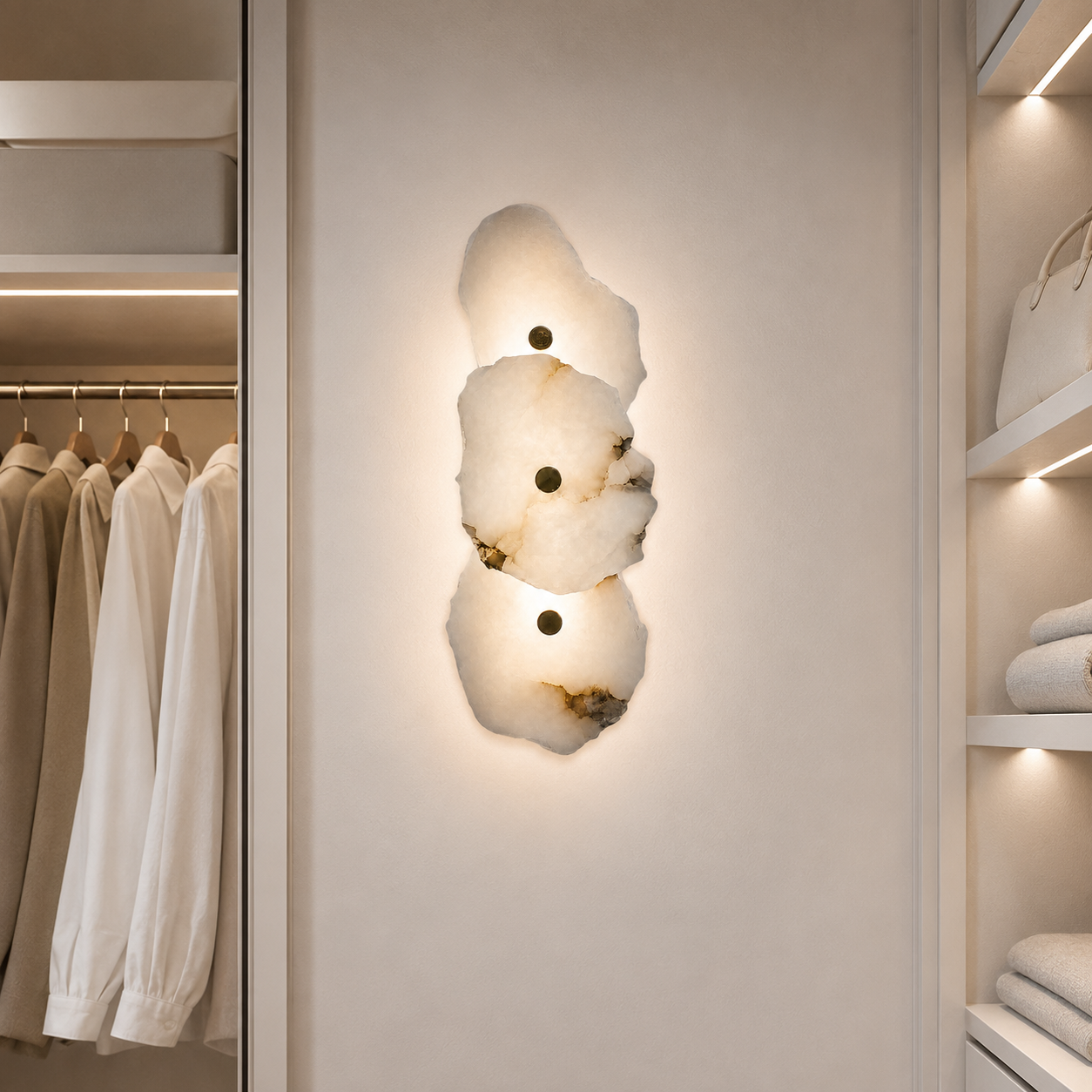 Casa Lumière Organische Marmeren Wandlamp - Design Lamp Zachte Sfeerverlichting