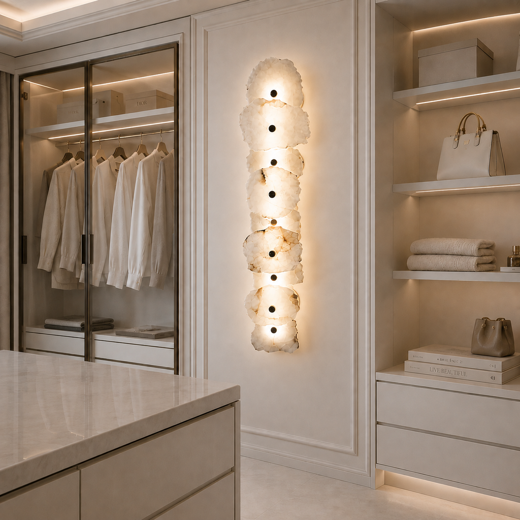 Casa Lumière Organische Marmeren Wandlamp - Design Lamp Zachte Sfeerverlichting