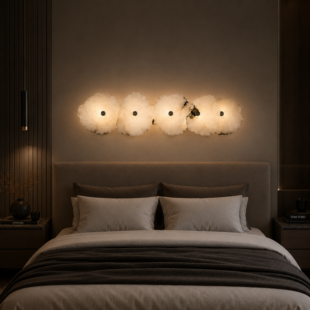 Casa Lumière Organische Marmeren Wandlamp - Design Lamp Zachte Sfeerverlichting