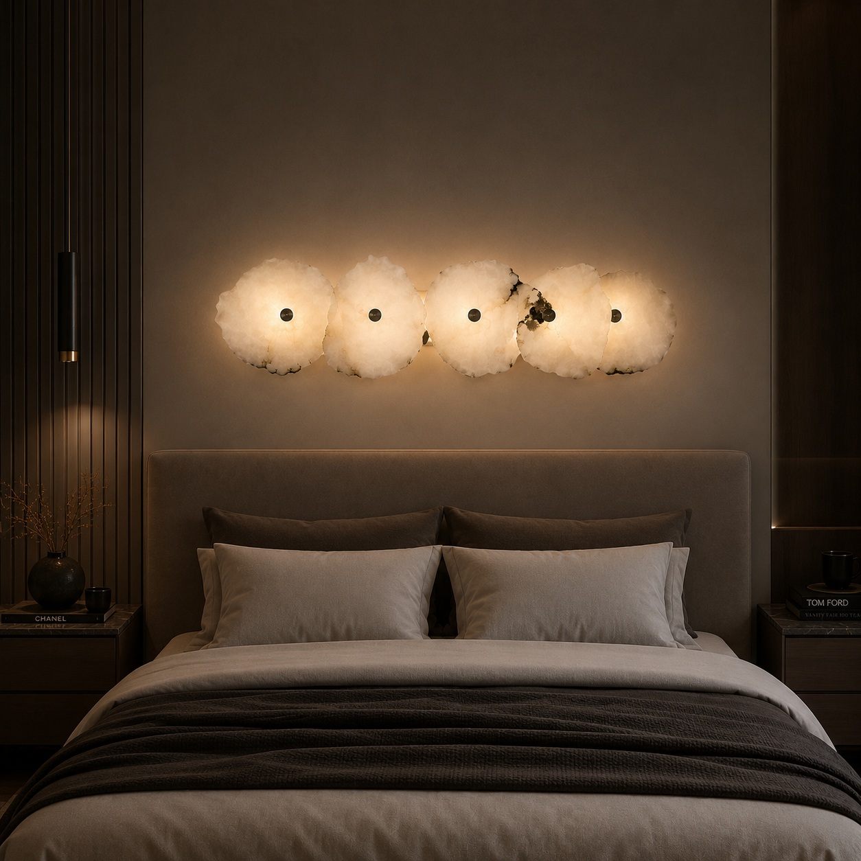 Casa Lumière Organische Marmeren Wandlamp - Design Lamp Zachte Sfeerverlichting