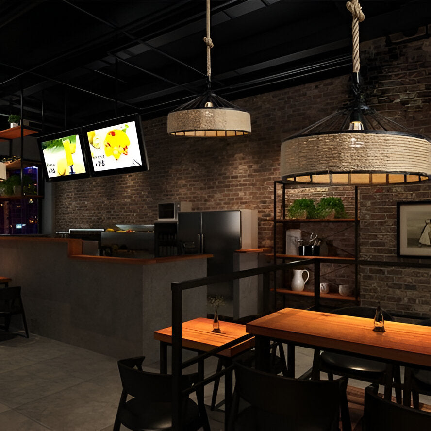 Casa Lumière Classic Hemp Rope Hanglamp - Rustiek IJzer