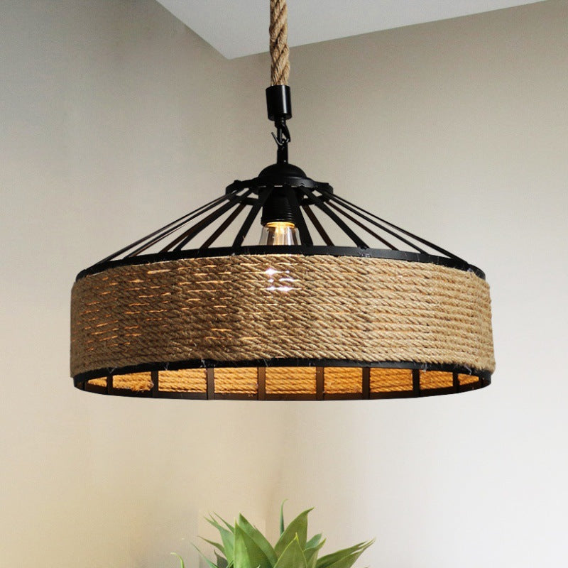Casa Lumière Classic Hemp Rope Hanglamp - Rustiek IJzer