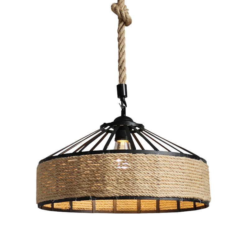 Casa Lumière Classic Hemp Rope Hanglamp - Rustiek IJzer