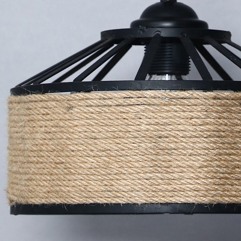 Casa Lumière Classic Hemp Rope Hanglamp - Rustiek IJzer