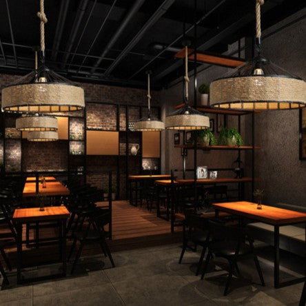 Casa Lumière Classic Hemp Rope Hanglamp - Rustiek IJzer