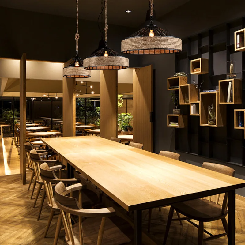 Casa Lumière Classic Hemp Rope Hanglamp - Rustiek IJzer