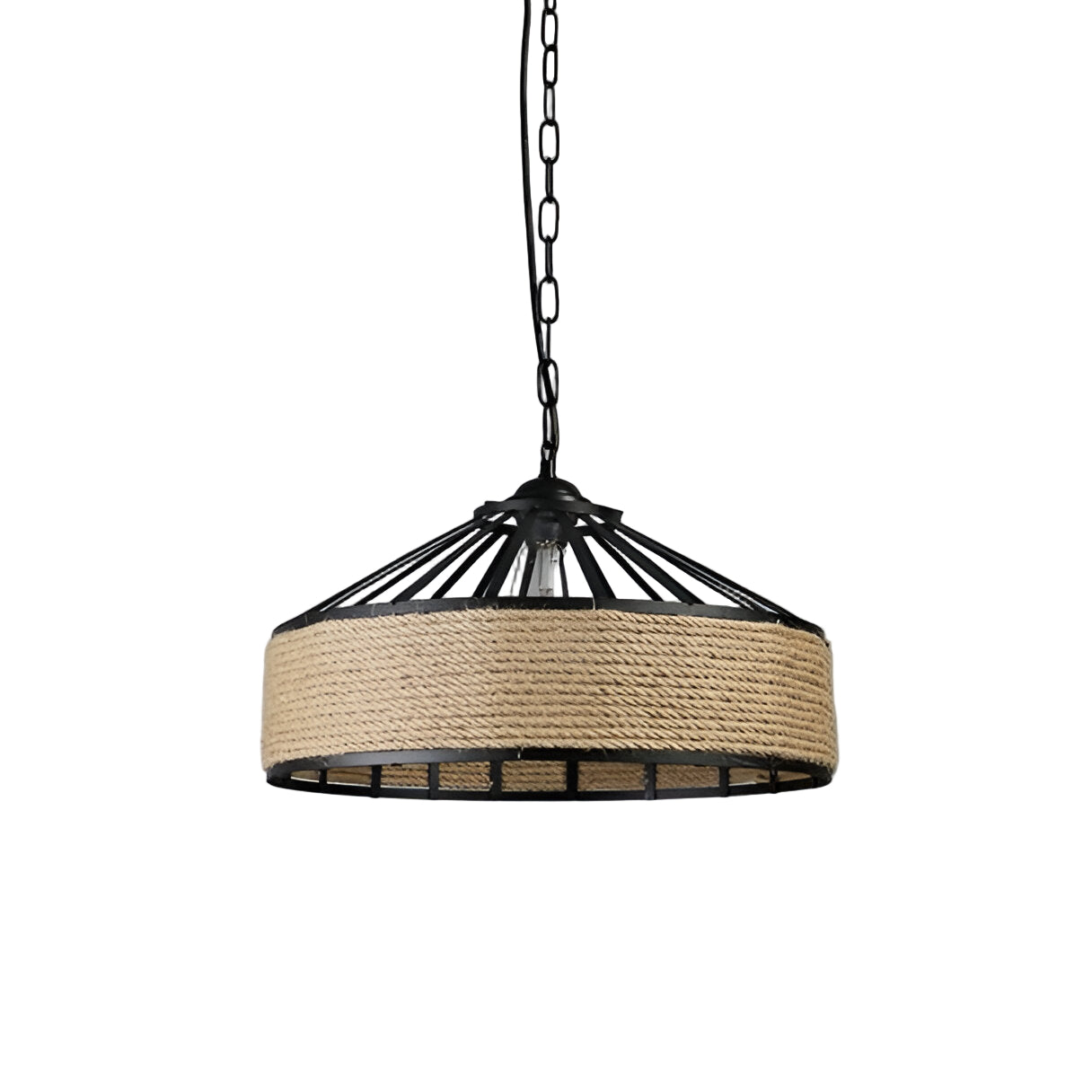 Casa Lumière Classic Hemp Rope Hanglamp - Rustiek IJzer