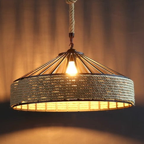 Casa Lumière Classic Hemp Rope Hanglamp - Rustiek IJzer