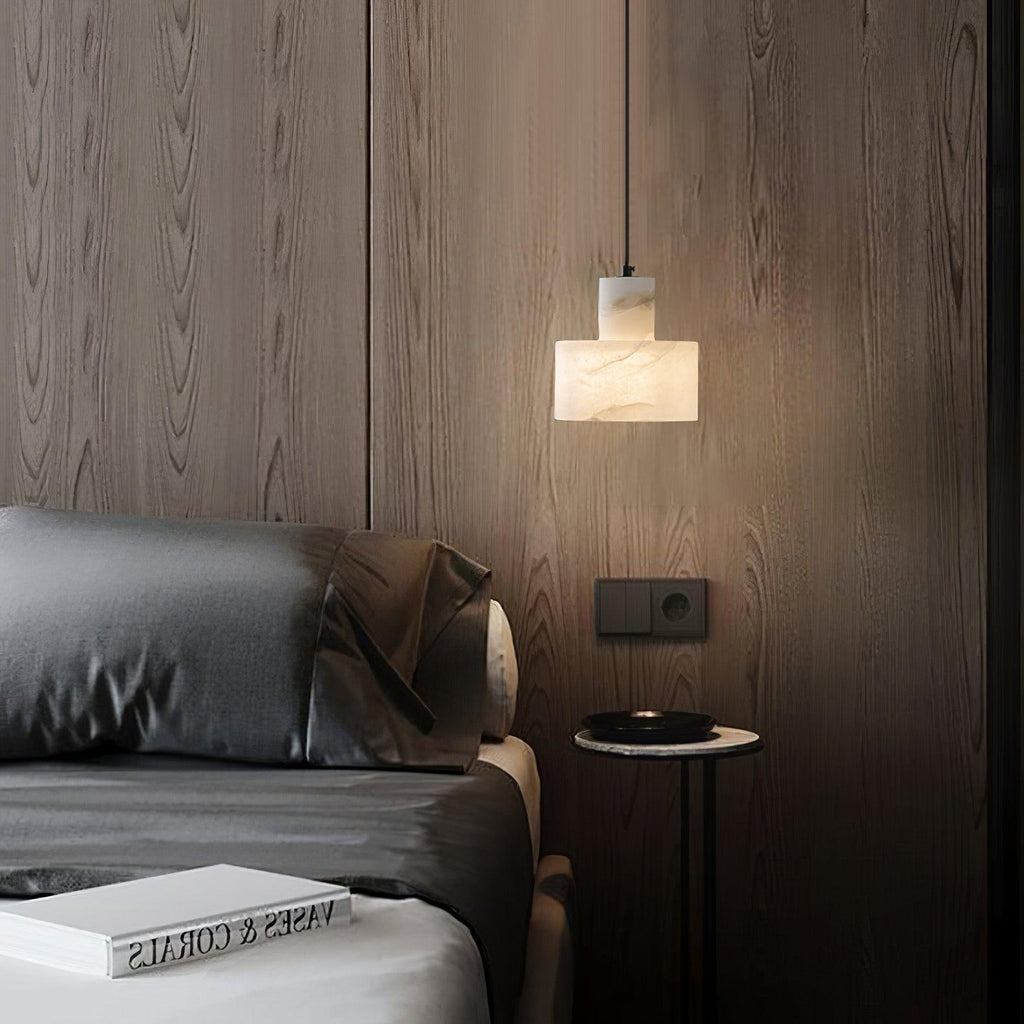 Casa Lumière Nordic Cylindrische Alabaster Hanglamp - Keuken Eiland, Slaapkamer, Eettafel