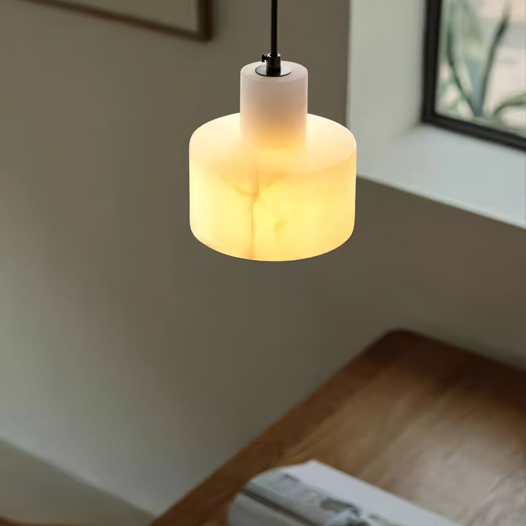Casa Lumière Nordic Cylindrische Alabaster Hanglamp - Keuken Eiland, Slaapkamer, Eettafel