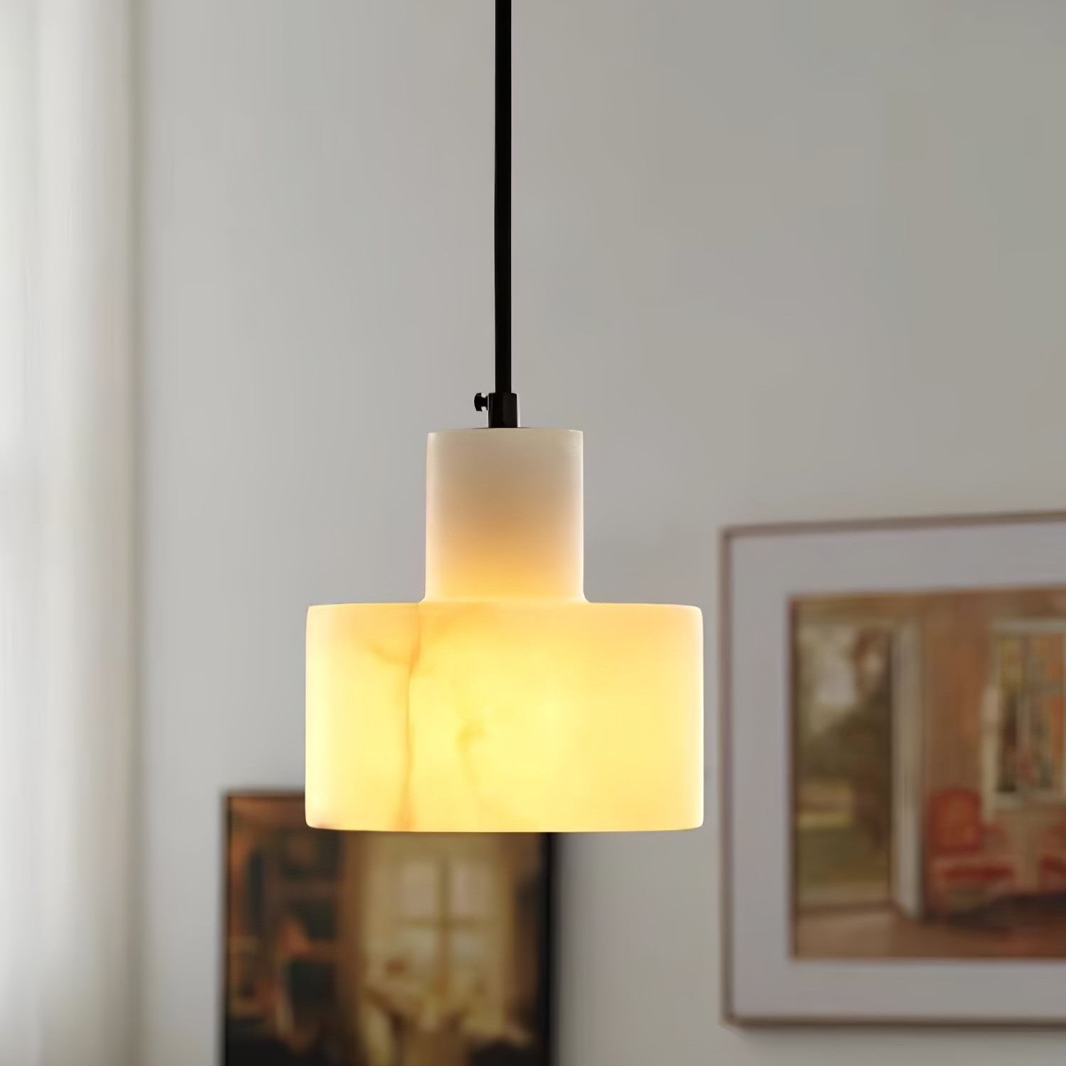 Casa Lumière Nordic Cylindrische Alabaster Hanglamp - Keuken Eiland, Slaapkamer, Eettafel