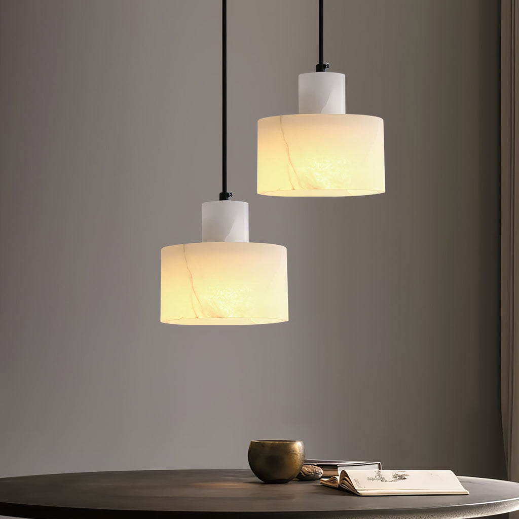 Casa Lumière Nordic Cylindrische Alabaster Hanglamp - Keuken Eiland, Slaapkamer, Eettafel