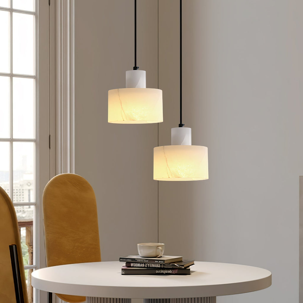 Casa Lumière Nordic Cylindrische Alabaster Hanglamp - Keuken Eiland, Slaapkamer, Eettafel