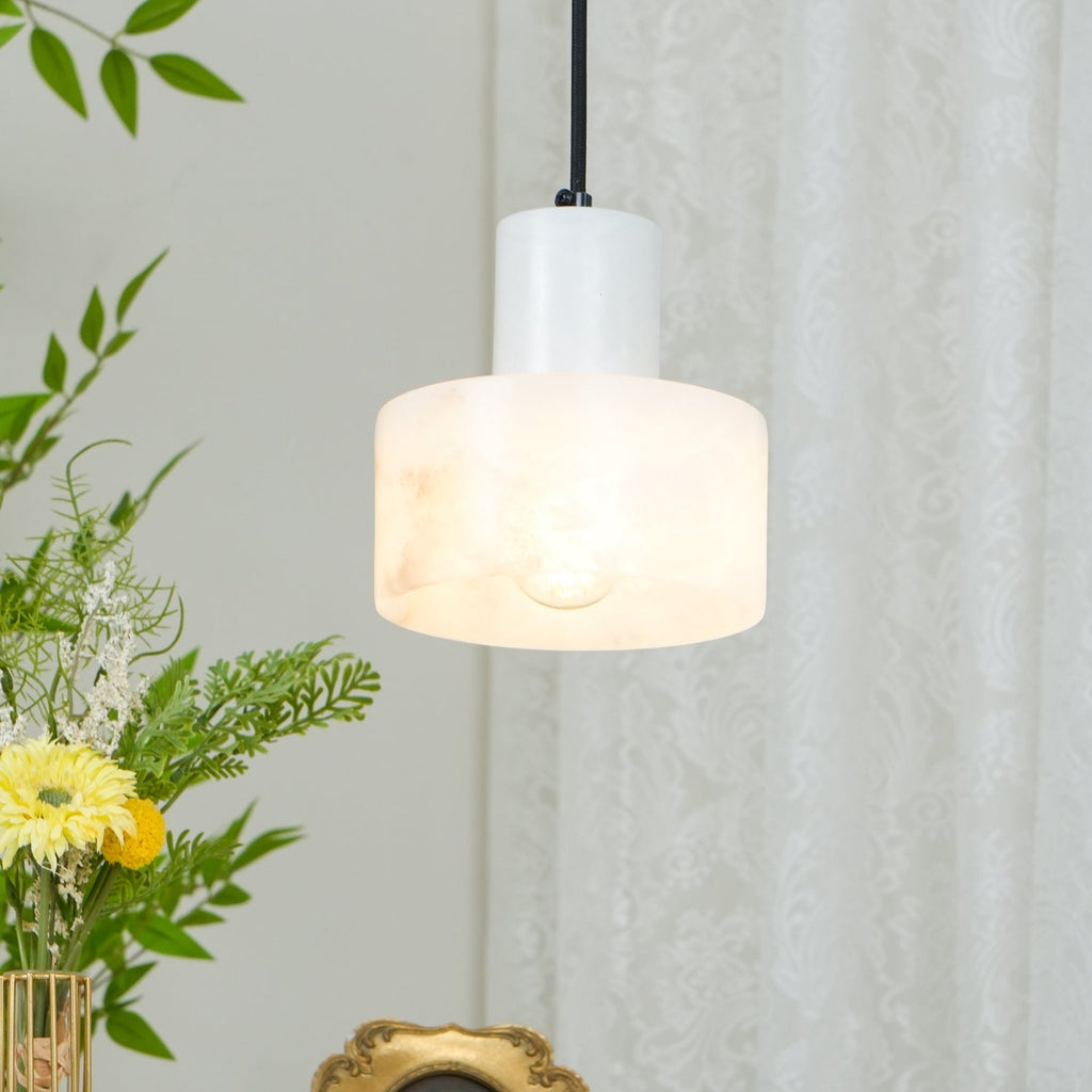 Casa Lumière Nordic Cylindrische Alabaster Hanglamp - Keuken Eiland, Slaapkamer, Eettafel