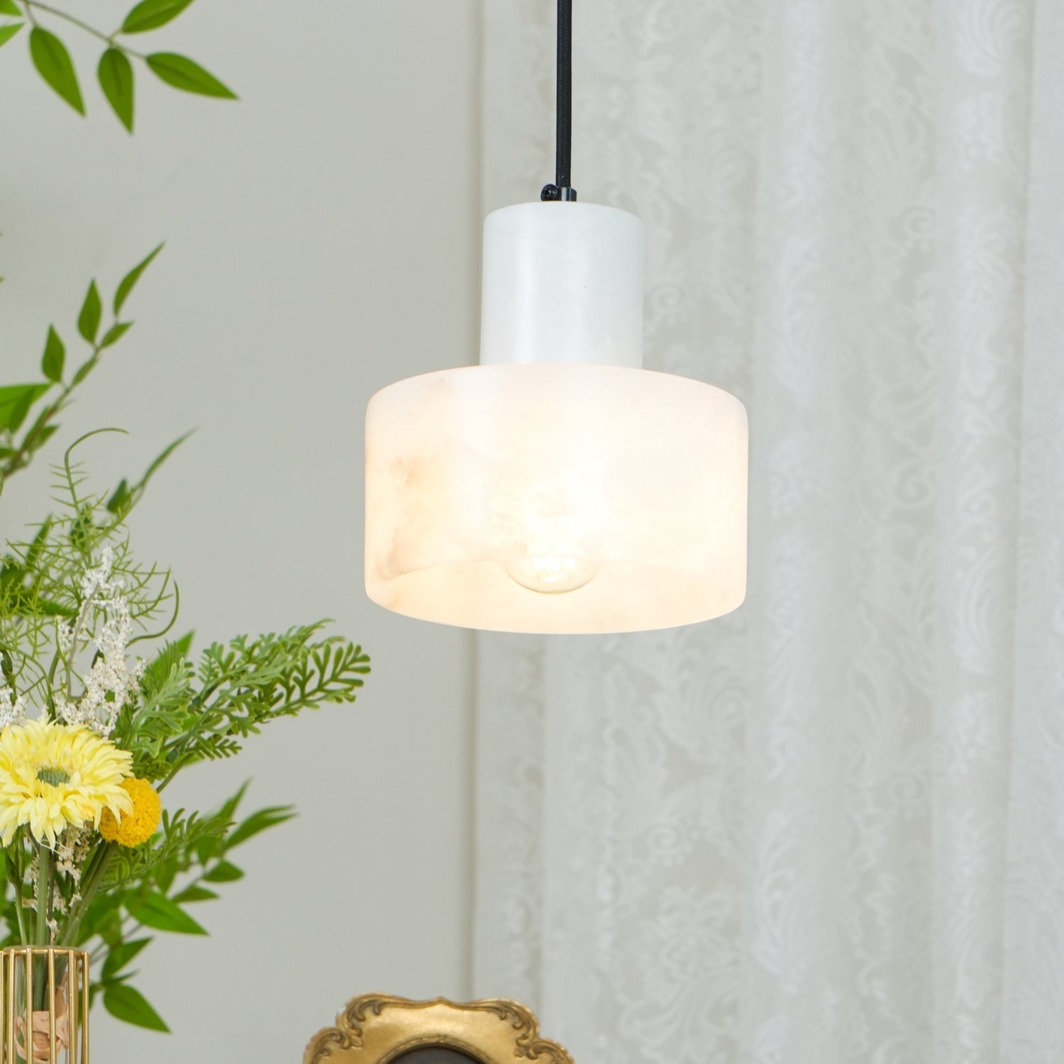 Casa Lumière Nordic Cylindrische Alabaster Hanglamp - Keuken Eiland, Slaapkamer, Eettafel