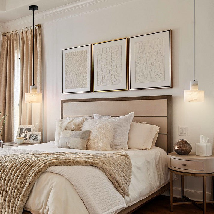 Casa Lumière Nordic Cylindrische Alabaster Hanglamp - Keuken Eiland, Slaapkamer, Eettafel