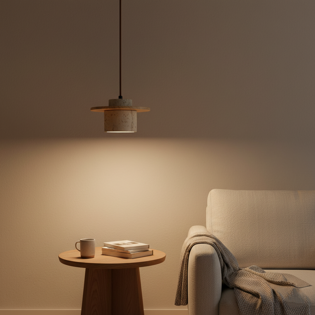 Casa Lumière Japanse Vintage Travertin Hanglamp - Zacht Sfeervol Licht